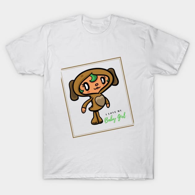 Baby Girl Cartoon T-Shirt by momo1978